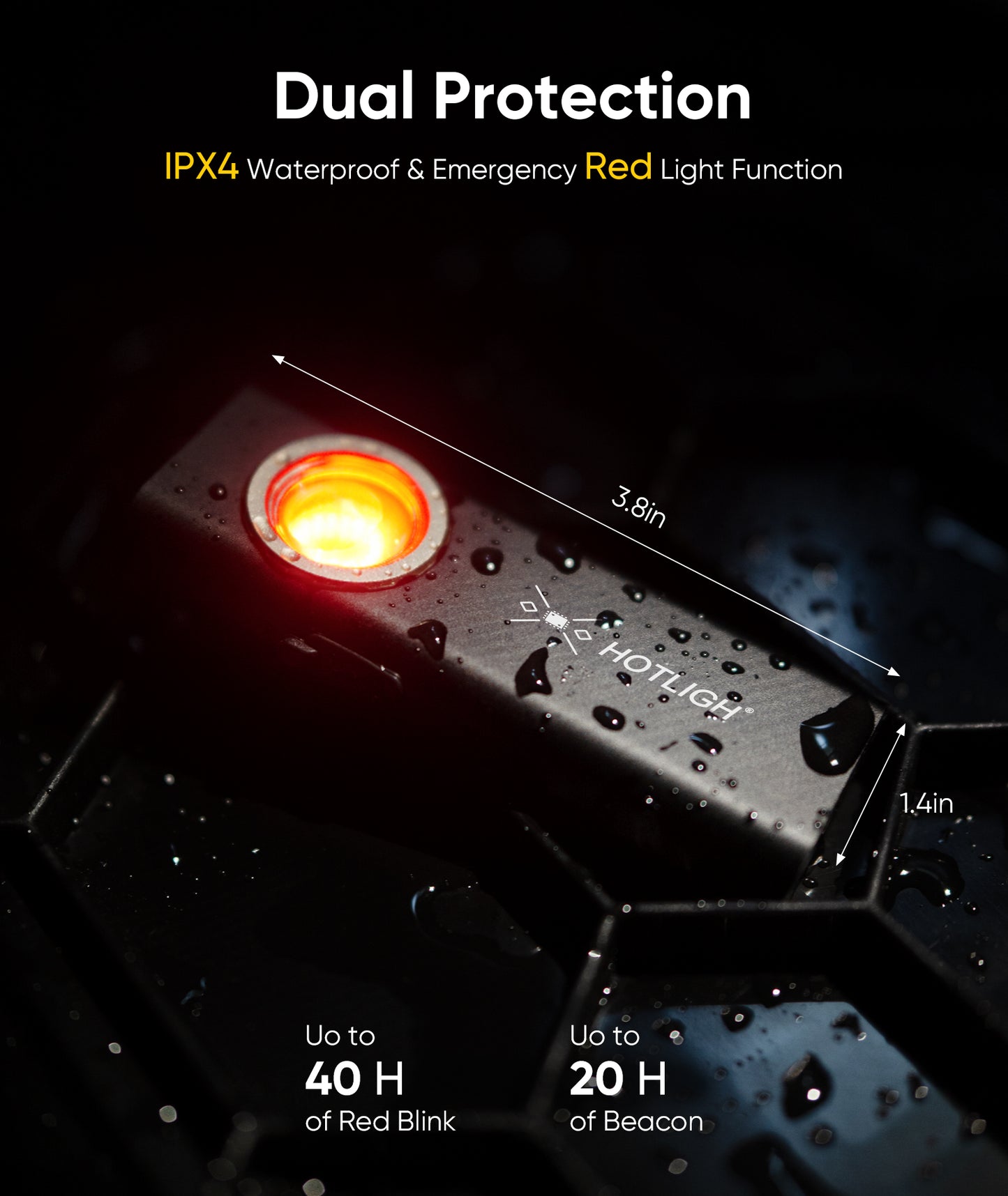 Slim Magnetic Work Light - 1000 Lumens LED Work Light Rechargeable with Two Magnetic Bases Design, Flat Flashlight for Car Repairing/Camping/Emergency