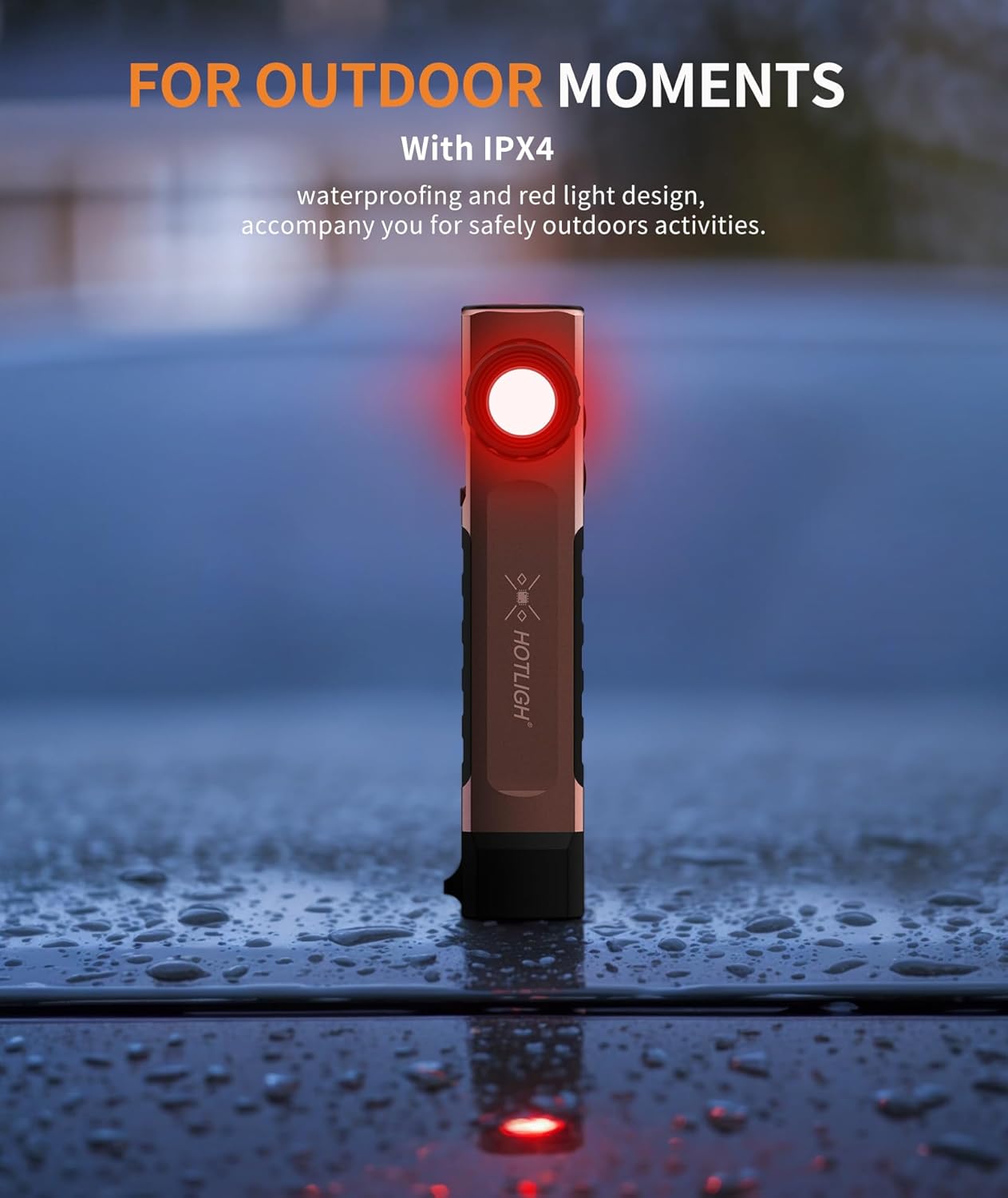 Rechargeable Flashlight Magnetic - 700 Lumens LED Flashlight with Clip Design, Flat Flashlight for Car Repairing/Camping/Emergency