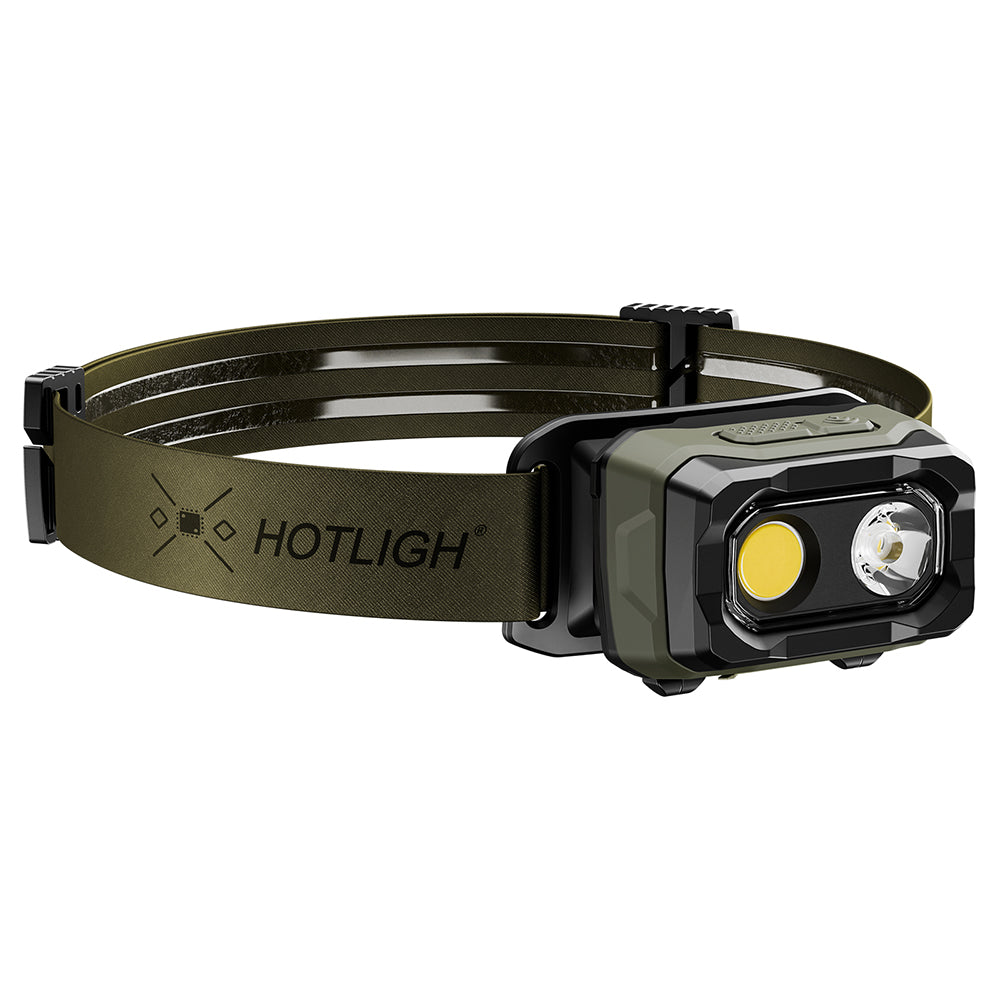 Voice-Controlled LED Headlamp Rechargeable - 1000LM Magnetic Headlight with IP65 Waterproof & Magnetic Back, 3 Modes Head Flashlight Rechargeable for Camping Running Hiking Fishing, Green