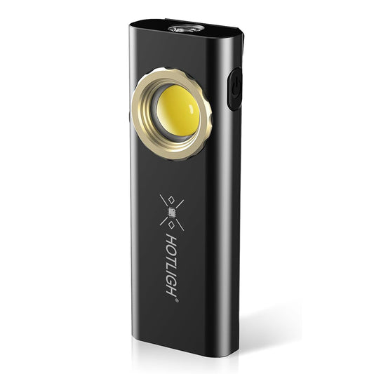 Slim Magnetic Work Light - 1000 Lumens LED Work Light Rechargeable with Two Magnetic Bases Design, Flat Flashlight for Car Repairing/Camping/Emergency