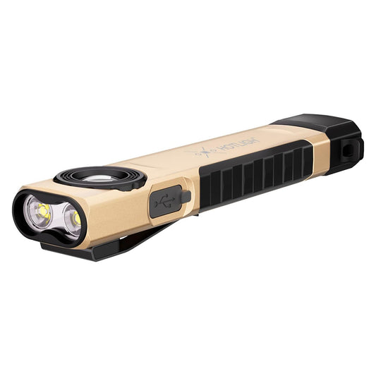 Rechargeable Flashlight Magnetic - 700 Lumens LED Flashlight with Clip Design, Flat Flashlight for Car Repairing/Camping/Emergency