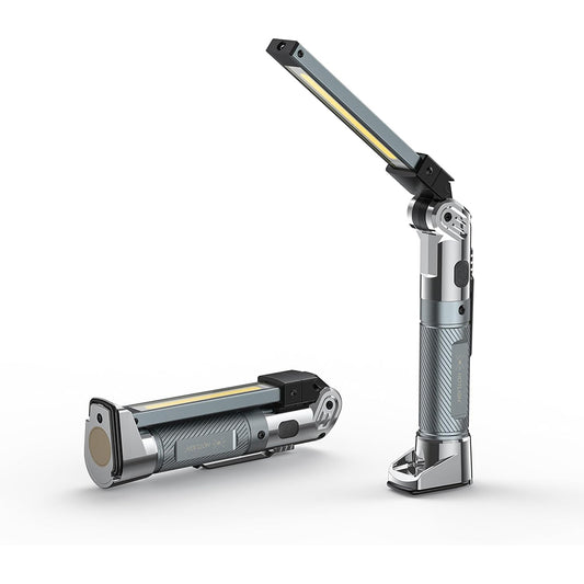 Magnetic Work Light - 4000mAh Rechargeable Work Light with Hook Design, 1200 Lumens Mechanic Light, 3 Lighting Modes Magnetic Flashlight for Repairing、Emergency