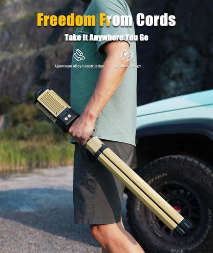 HOTLIGH Led Work Light - 5000 Lumen Rechargeable Work Light with Stand 67" Tripod, Mechanic Light with 270° Rotate Foldable Design, Camp Light for Car Repairing/Off-road Camping