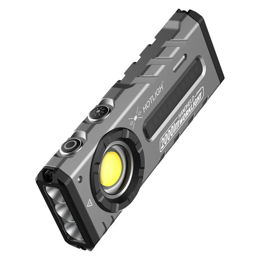 ZF8313 Rechargeable Flashlight, Magnetic EDC Flashlight Rechargeable, 2000 Lumens LED Flashlight with RGB and UV Lighting Source for Outdoor, Car Repairing