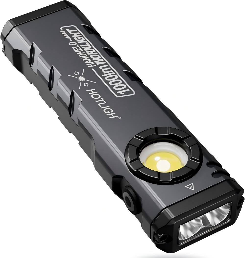 ZF8329 Rechargeable EDC Flashlight, 1000Lumens LED Flashlight Rechargeable with Turbo Mode, Small Flashlight with Magnetic Base & Clip, Pocket Flashlight for Home, Camping and Emergencies