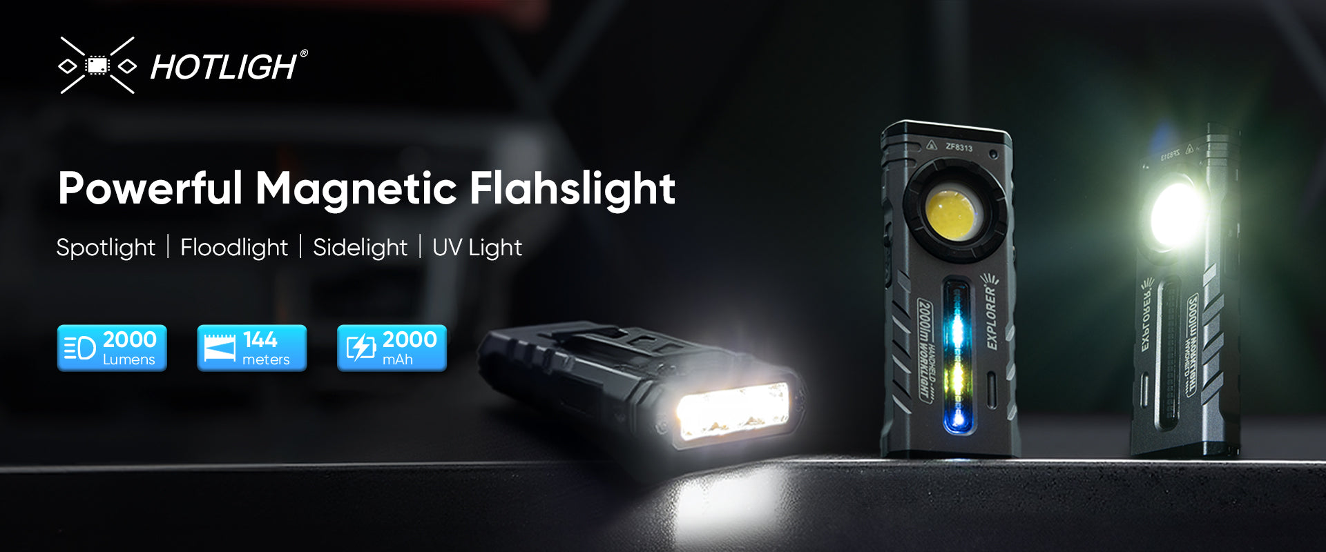 HOTLIGH ZF8313 Rechargeable Flashlight – HOTLIGH LUX