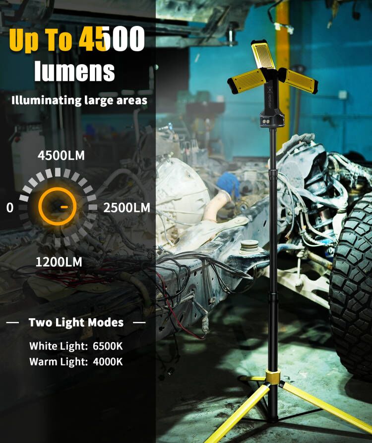 HOTLIGH Led Work Light 5000 Lumen Rechargeable Work Light with